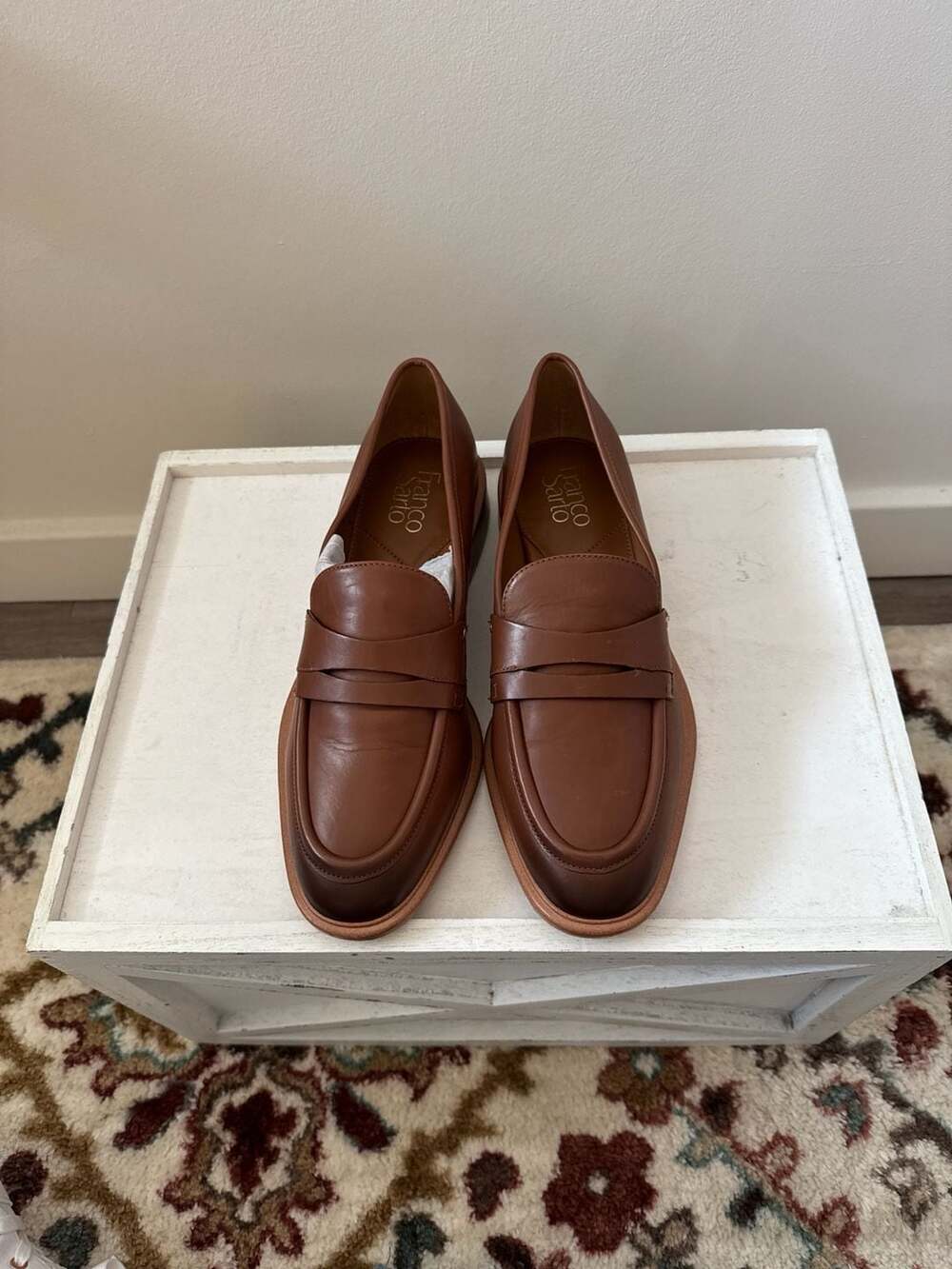 Franco Sarto Edith 2 Leather Penny Loafer in Cognac